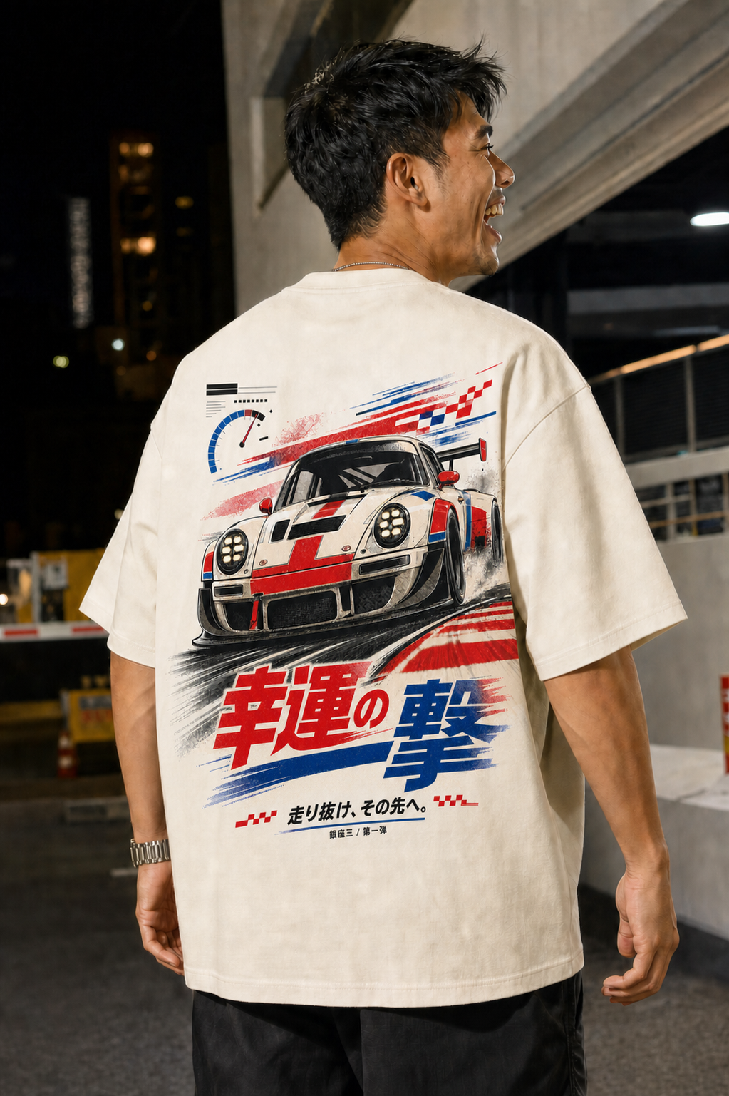 幸運の一撃 モータースポーツ グラフィックTシャツ